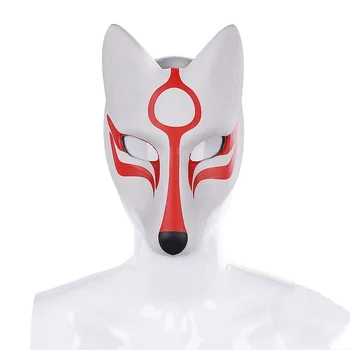 Japāņu Kitsune Fox Masku Halloween Masku Japāņu Anime cosplay Maskas Cosplay Party Aksesuāri Maskēties Anime Cosplay Piederumi