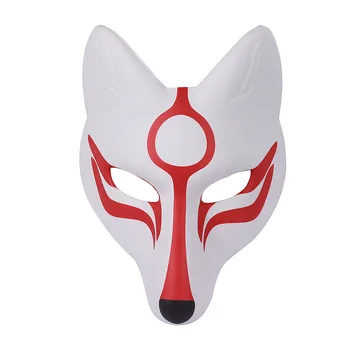 Japāņu Kitsune Fox Masku Halloween Masku Japāņu Anime cosplay Maskas Cosplay Party Aksesuāri Maskēties Anime Cosplay Piederumi