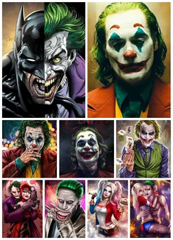 Joker Dimanta Krāsošana Modes Filmu Mozaīkas Mākslas Ainu Mājas Dekoru Pilnu Kvadrātveida/apaļā Dimanta krustdūrienu Izšuvumi Decal