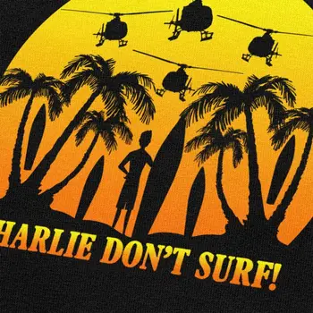 Apocalypse Now T-krekls Vīriešu T Krekls ar Īsām Piedurknēm Kokvilnas Vjetnamas Kara Čārlijs nav Surf T Huey Helicopter T Tee Augšu