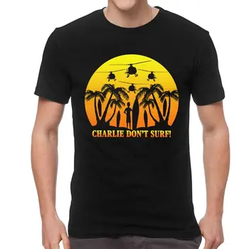 Apocalypse Now T-krekls Vīriešu T Krekls ar Īsām Piedurknēm Kokvilnas Vjetnamas Kara Čārlijs nav Surf T Huey Helicopter T Tee Augšu