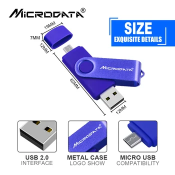 Karstā pārdošanas USB Flash Drive Smart tālrunis, USB Flash Drive OTG Pendrive 8GB 16GB 32GB 64gb, 128GB Atmiņas karti android tālrunis planšetdatoru